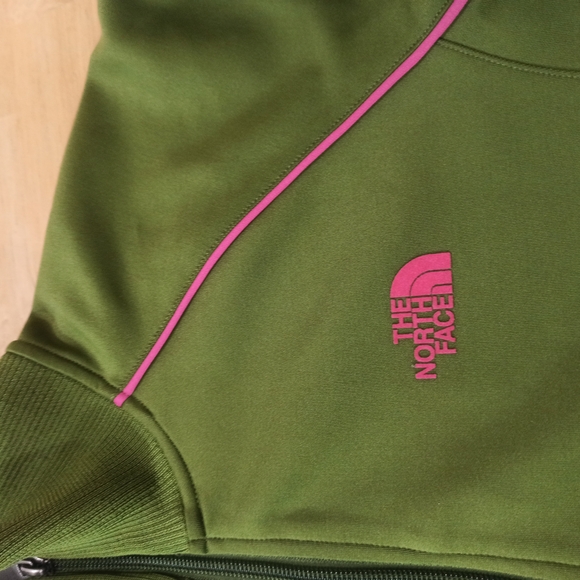 The North Face Girls M A5 SeriesOlive Green w Pink AccentsWarm-Up Jacket - Picture 5 of 15